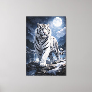 Toile White Tiger Fantasy Art | Man Jiang Hong Art Serie