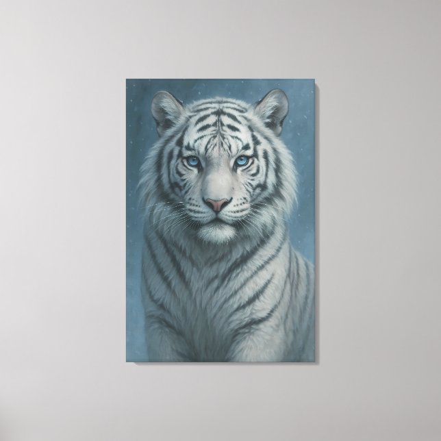 Toile White Tiger – Mystical Fantasy Portrait – ManJiang (Recto)