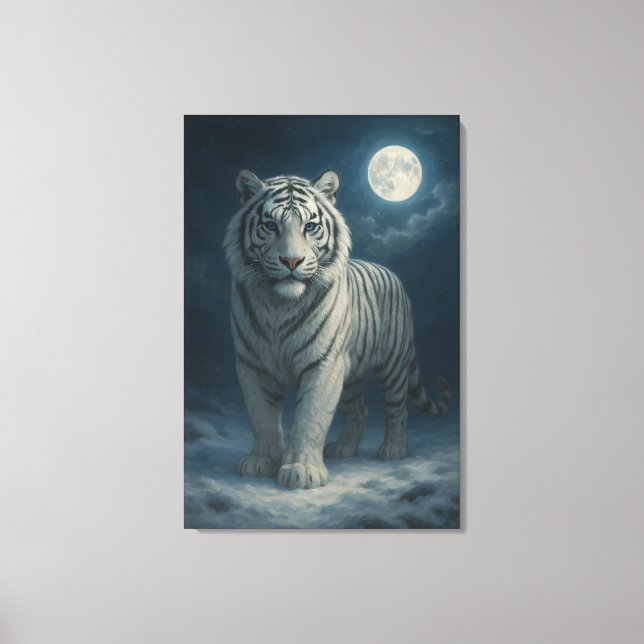 Toile White Tiger – Mystical Fantasy Portrait – ManJiang (Recto)