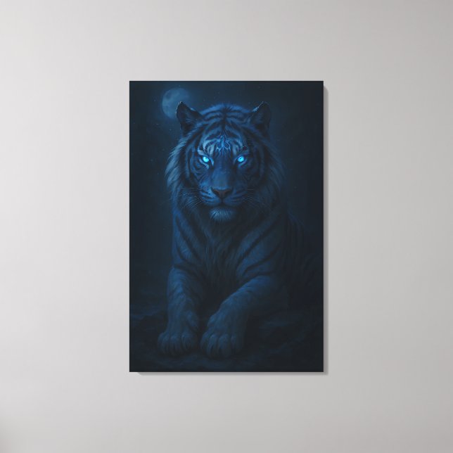 Toile White Tiger – Mystical Fantasy Portrait – ManJiang (Recto)