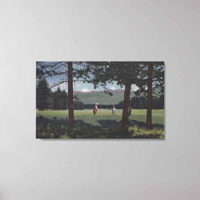 Toile Whitefish, Montana - Parcours de golf Whitefish La (Recto)