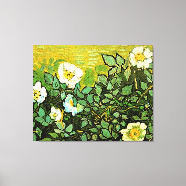 Toile Wild Roses, popular painting by Vincent van Gogh (Recto)