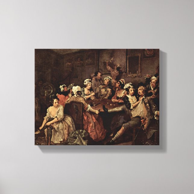 Toile William Hogarth - Scène dans une taverne (Recto)