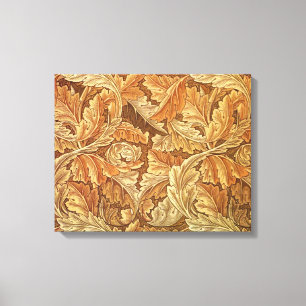 Toile William Morris Acanthus Brown Feuilles d'automne