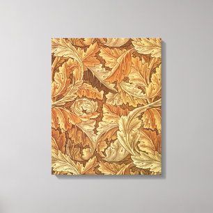 Toile William Morris Acanthus Brown Feuilles d'automne