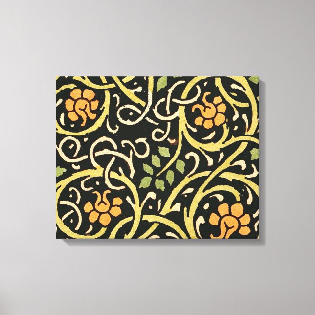 Toile William Morris Black Floral Art (Recto)
