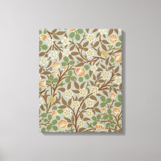 Toile William Morris Clover Fleur botanique (Recto)