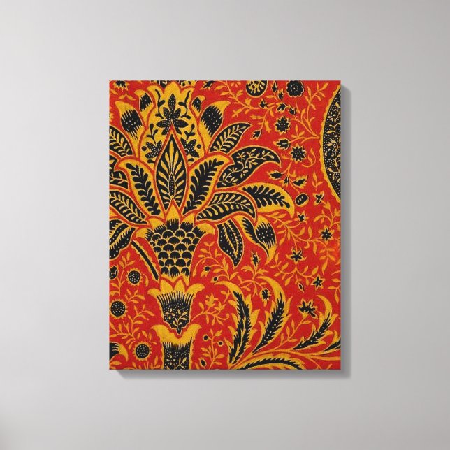 Toile William Morris Inde Floral rouge (Recto)