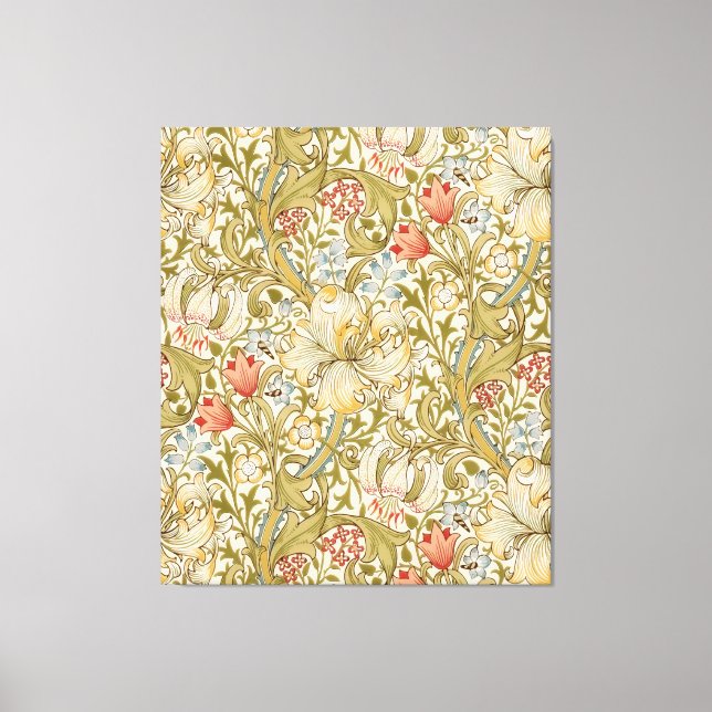 Toile William Morris Lily Art Nouveau (Recto)