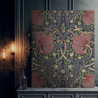 William Morris Pimpernel Motif Vintage Canvas Pr