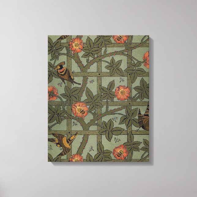 Toile William Morris Trellis Wallpaper Art (Recto)