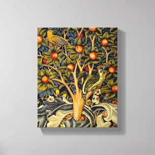 Toile William Morris Woodpecker Tapestry Arts & Artisana