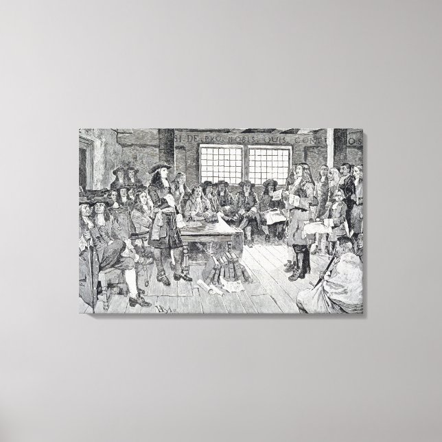 Toile William Penn en conférence avec les colons (Recto)