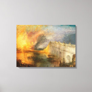 Toile William Turner - L'incendie du Parlement