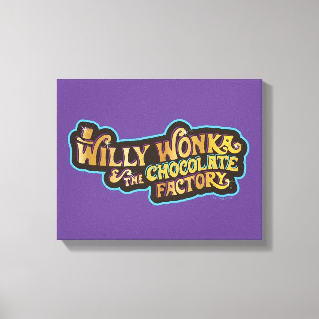 Toile Willy Wonka et le logo de l'usine de chocolat (Recto)