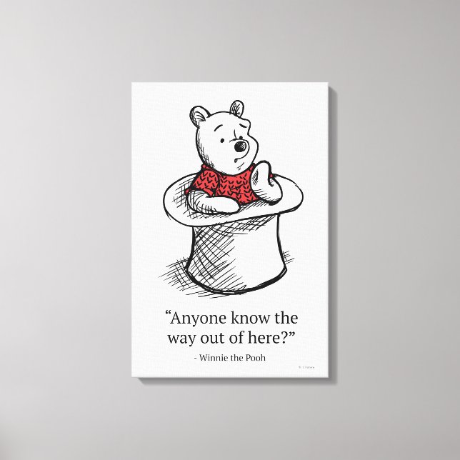 Toile Winnie l'Ooh | N'importe qui connaît la voie à sui (Recto)
