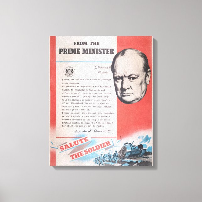 Toile Winston Churchill, Réimpression de l'affiche de Br (Recto)