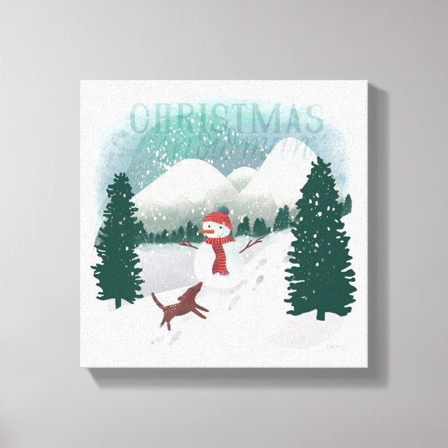 Toile Winter Wonderland - Christmas Snowman (Recto)