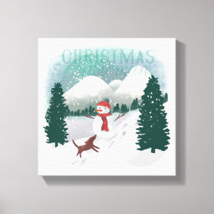 Toile Winter Wonderland - Christmas Snowman