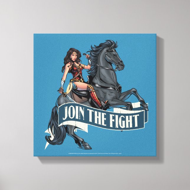 Toile Wonder Woman on Horse Comic Art (Recto)