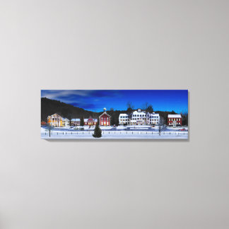 Toile Woodstock, Vermont, par une nuit d'hiver.