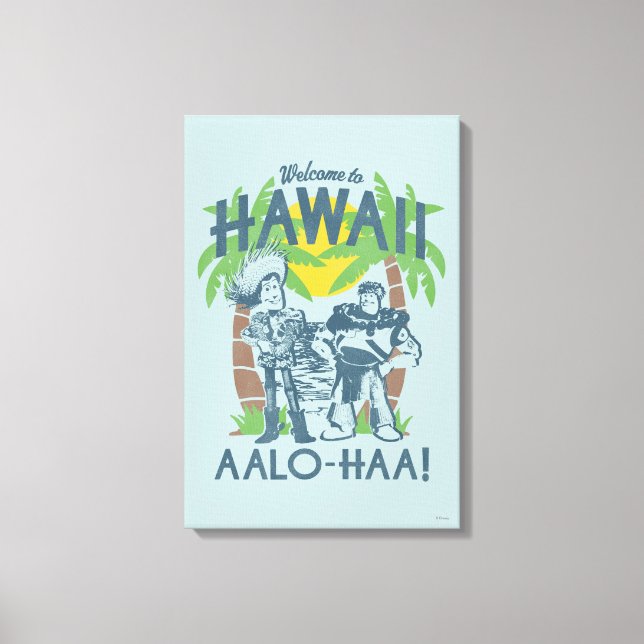 Toile Woody et Buzz - Bienvenue à Hawaii (Recto)