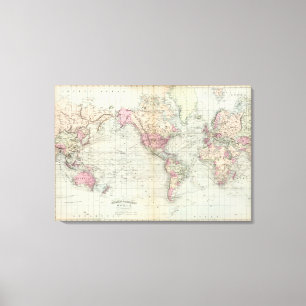 Toile World, projection de Mercator 2