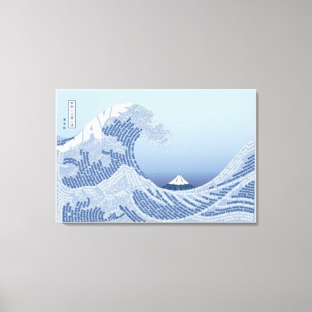 Toile World Word Wave Imprimer (Recto)