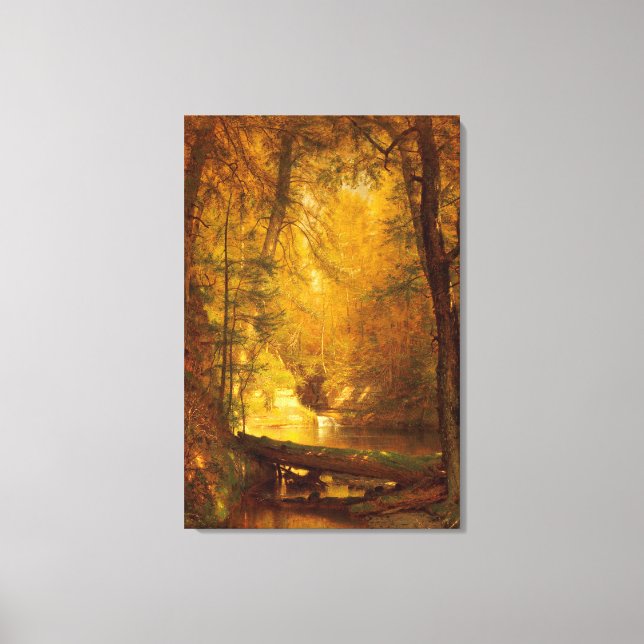 TOILE WORTHINGTHON WHITTREDGE - THE TROUT POOL - 1870 - (Recto)