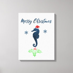 Toile Xmas Seahorse