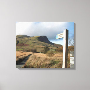 Toile Y Garn North Wales Poster de carte postale Faux Ca