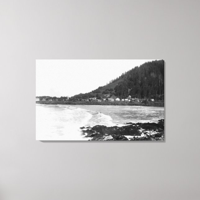 Toile Yachat, Oregon Town View et Ocean Photo (Recto)