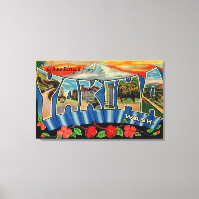 Toile Yakima, Washington - Grandes Lettres Scènes 2 (Recto)