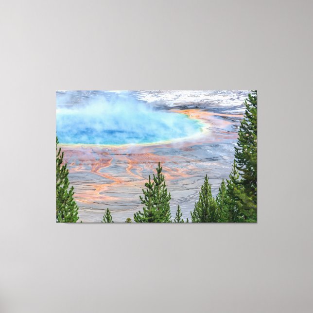 Toile Yellowstone Prismatic Hot Spring Canvas Art (Recto)