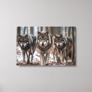 Toile Yellowstone Wolves Canvas Art