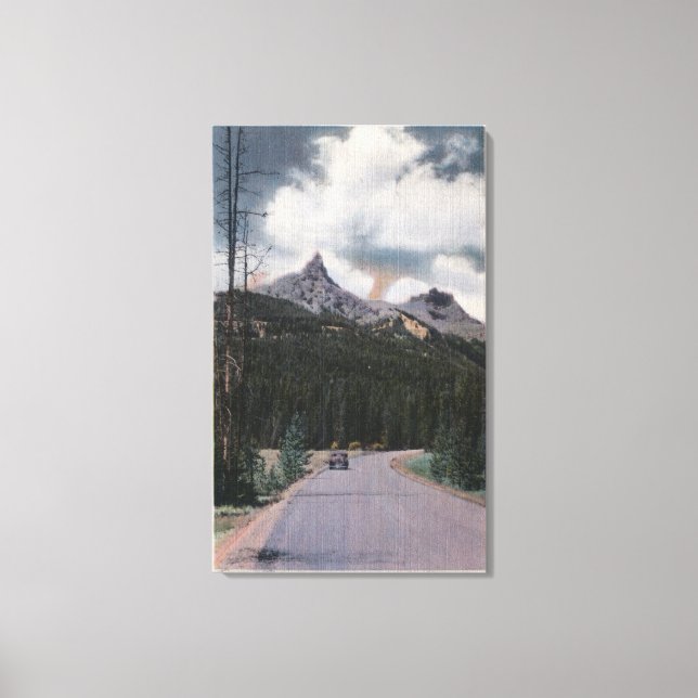 Toile Yellowstone, WY - Index & Pilot Peaks, Cooke (Recto)