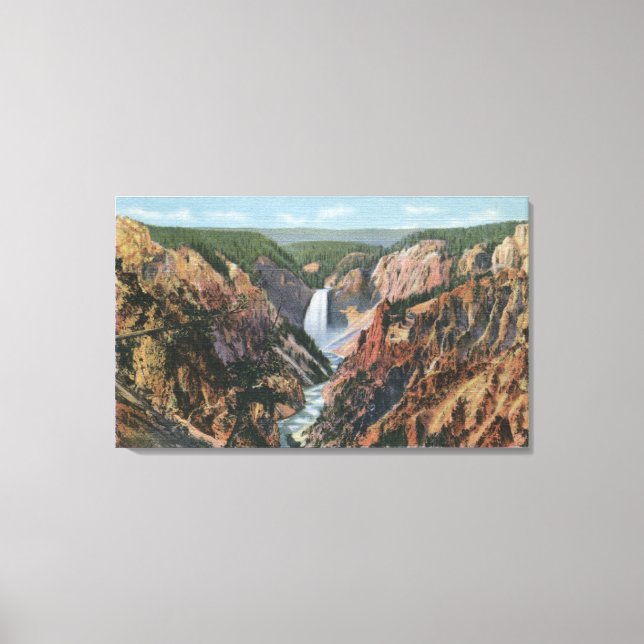 Toile Yellowstone, WYfrom Artist's Point (Recto)