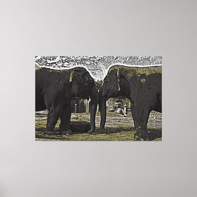Toile Yeux éléphants (Recto)