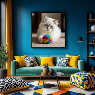 Toile Yeux saphir et amusant coloré