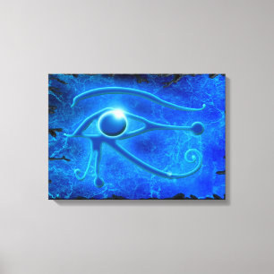 Toile YEUX WADJET DE HORUS Imaginaire bleu Imprimer