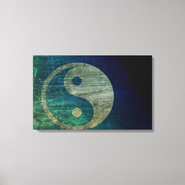 Toile Yin Yang bleu (Recto)