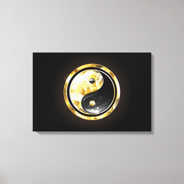Toile Yin Yang or sur noir (Recto)