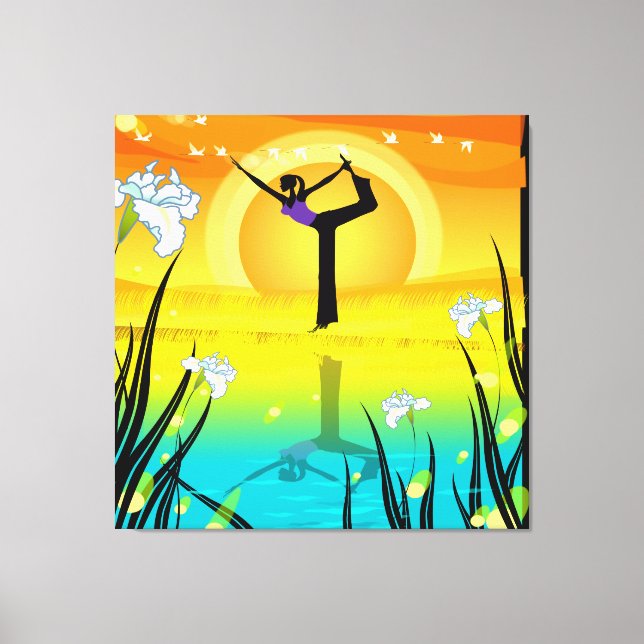 Toile Yoga Girl Wrapped Canvas (Recto)