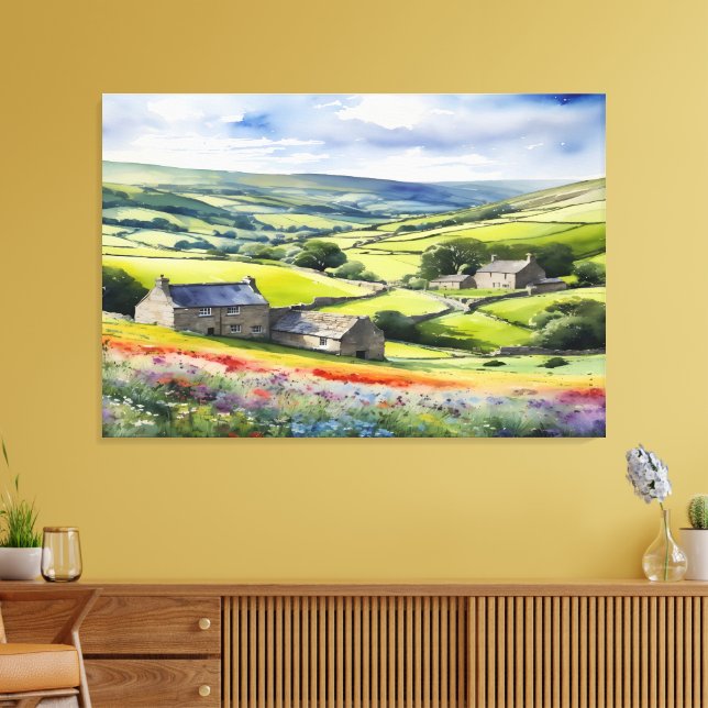 Toile "Yorkshire Meadowsong" Paysage Yorkshire Dales (Insitu(Salon))