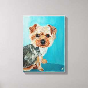 Toile Yorkshire Terrier Peinture d'Alfred Fox