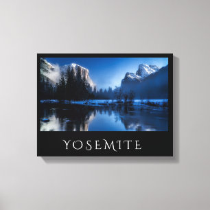Toile Yosemite pittoresque en hiver