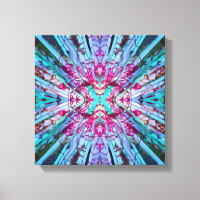 Yucca Op Art en Turquoise