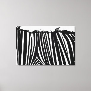 Toile Zebra Back Black & White Wrapper Canvas Imprimer