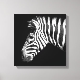 Toile Zèbre en noir et blanc
