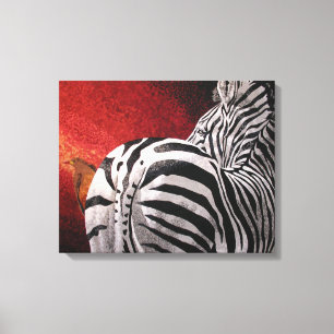 Toile Zèbre et Oxpecker